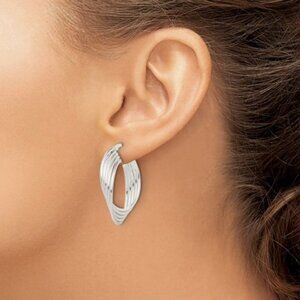 925 Sterling Silver Twisted Multi-Tube Hoop Earrings Round Design For Women